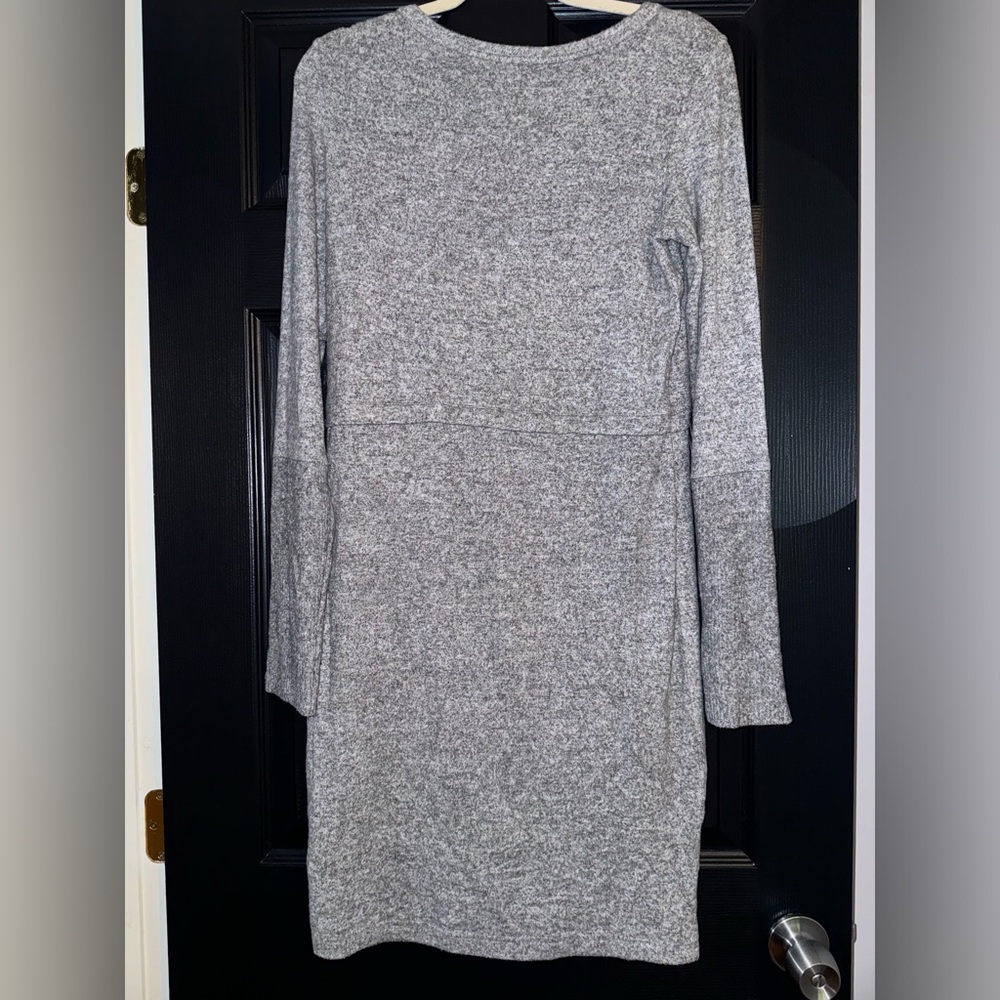 Express grey long sleeve sweater dress - large